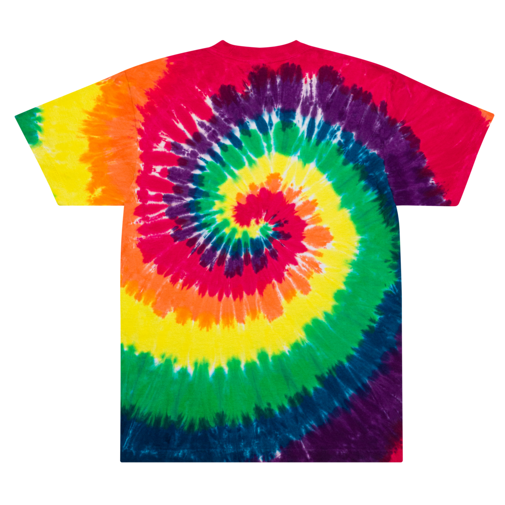 ‘HOTB’ Luxe Tie Dye Giants Tee- Orange Spiral